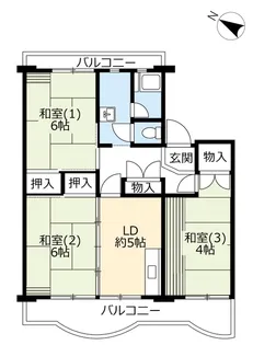 UR南花台【5階】の間取り