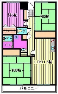 大成第3ハイツ【4階】の間取り