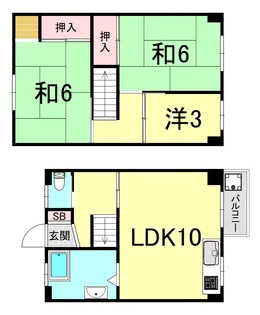松が丘住宅12号棟の間取り