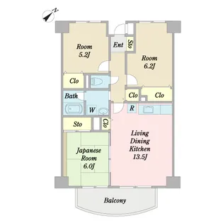 ハーヴェストプレイス【3階】の間取り