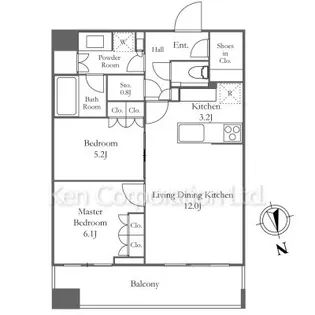 2LDKの間取り画像