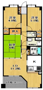 ネオグランデ島中央公園【10階】の間取り