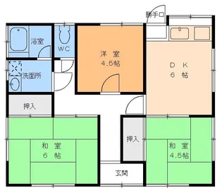 愛媛県松山市北斎院町【一戸建】の間取り