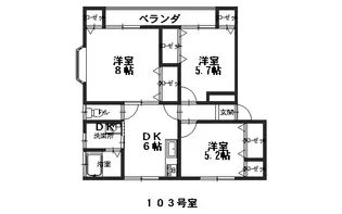 コンフォート多治米【1階】の間取り