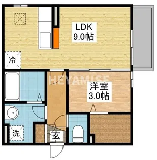 メゾン・ラ・パトリアG【1階】の間取り