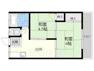 第2吉田文化【2階】の間取り