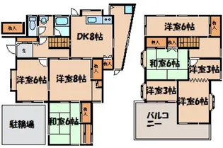 広島県広島市南区堀越3【一戸建】の間取り
