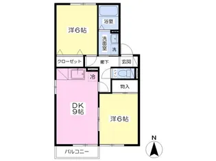 リヴィエールA【1階】の間取り