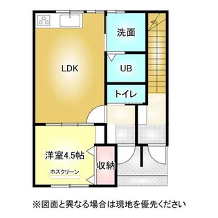 カンパニア西の土居弐番館【1階】の間取り