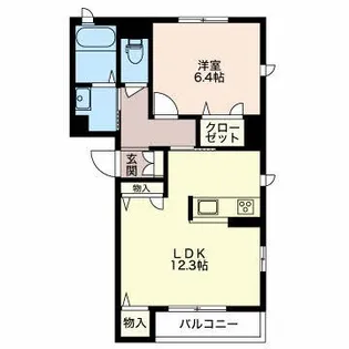 サニーヒル白樺【1階】の間取り