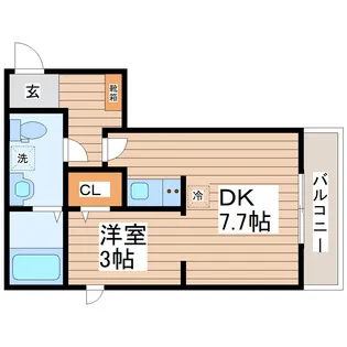 宮城県名取市植松1【アパート】の間取り