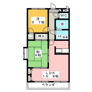グリーンヒル岡弥II【1階】の間取り