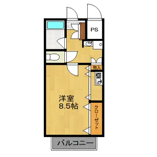 浅利スカイコート【1階】の間取り