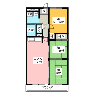 ラ・プエルタ・フェリス【3階】の間取り