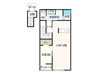 コンフォート北城町【2階】の間取り