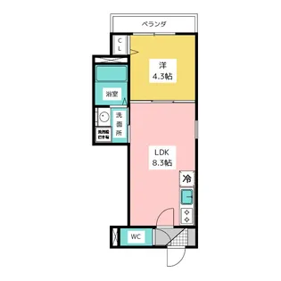 The Residence 鶴田【2階】の間取り