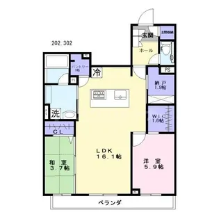 埼玉県さいたま市大宮区桜木町4【マンション】の間取り