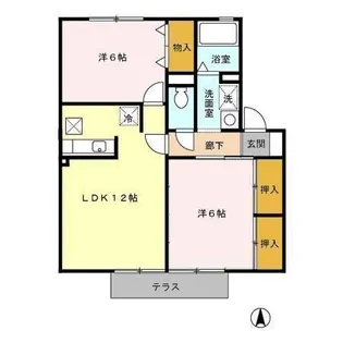 ウィルコート志比田【1階】の間取り