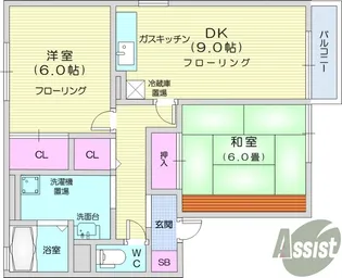 リジェールD【2階】の間取り