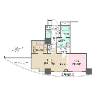 ドレッセ目黒インプレスタワー【4階】の間取り