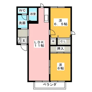 ガーデンハイツ下沼 D棟【2階】の間取り