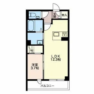 べレオ天神【3階】の間取り