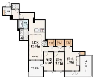 東京都北区西ケ原3【マンション】の間取り