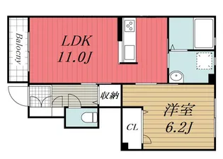 千葉県市原市五井【アパート】の間取り