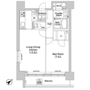 東京都港区芝4【マンション】の間取り