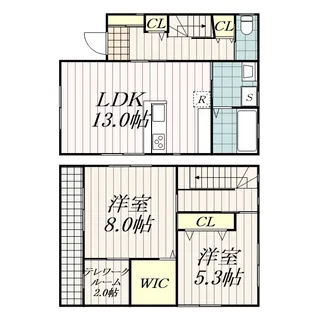 千葉県千葉市稲毛区天台1【一戸建】の間取り