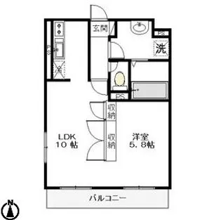 ミウ・ベリーベル【1階】の間取り