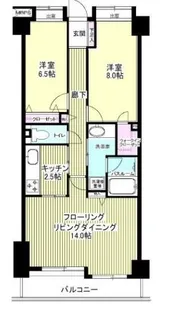 東京都港区赤坂8【マンション】の間取り