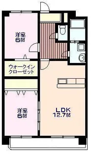熊本県菊池郡菊陽町光の森7【マンション】の間取り