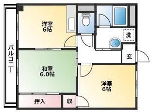 ベルジュ西久万【2階】の間取り
