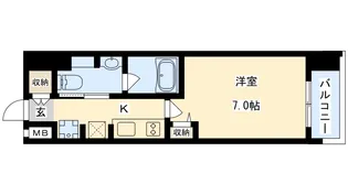 ルネフラッツ森小路駅前II【10階】の間取り