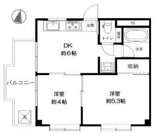 シャレード北浦和【3階】の間取り
