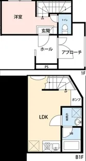 HERME YOYOGI OUESTの間取り