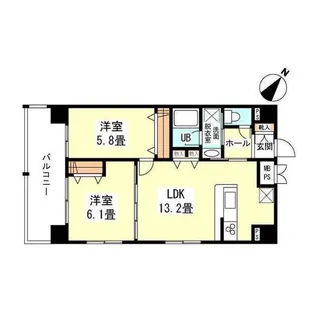 エーエス日暮里【5階】の間取り