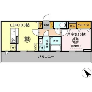 1LDKの間取り画像