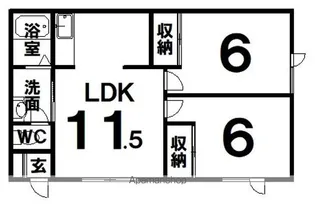 アスク鳥取【1階】の間取り