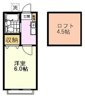カーサ元町A【2階】の間取り