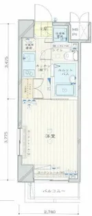ルーブル早稲田【6階】の間取り