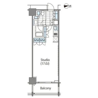 コンフォリア新宿イーストサイドタワー【16階】の間取り
