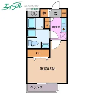 ペイサージュタマキ【1階】の間取り