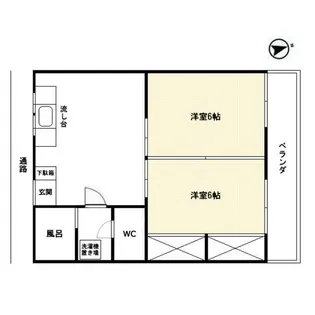 マリンハイツ【2階】の間取り