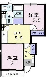 フロール【1階】の間取り