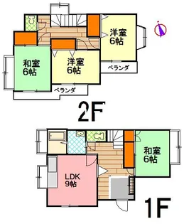 神奈川県平塚市公所【一戸建】の間取り