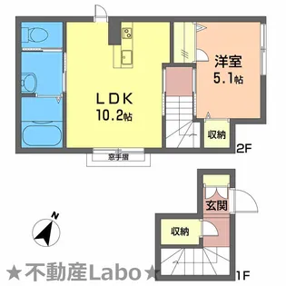 徳島県三好郡東みよし町加茂【アパート】の間取り