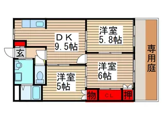 イーストピア【1階】の間取り