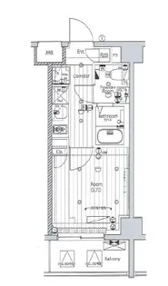 神奈川県川崎市中原区中丸子【マンション】の間取り